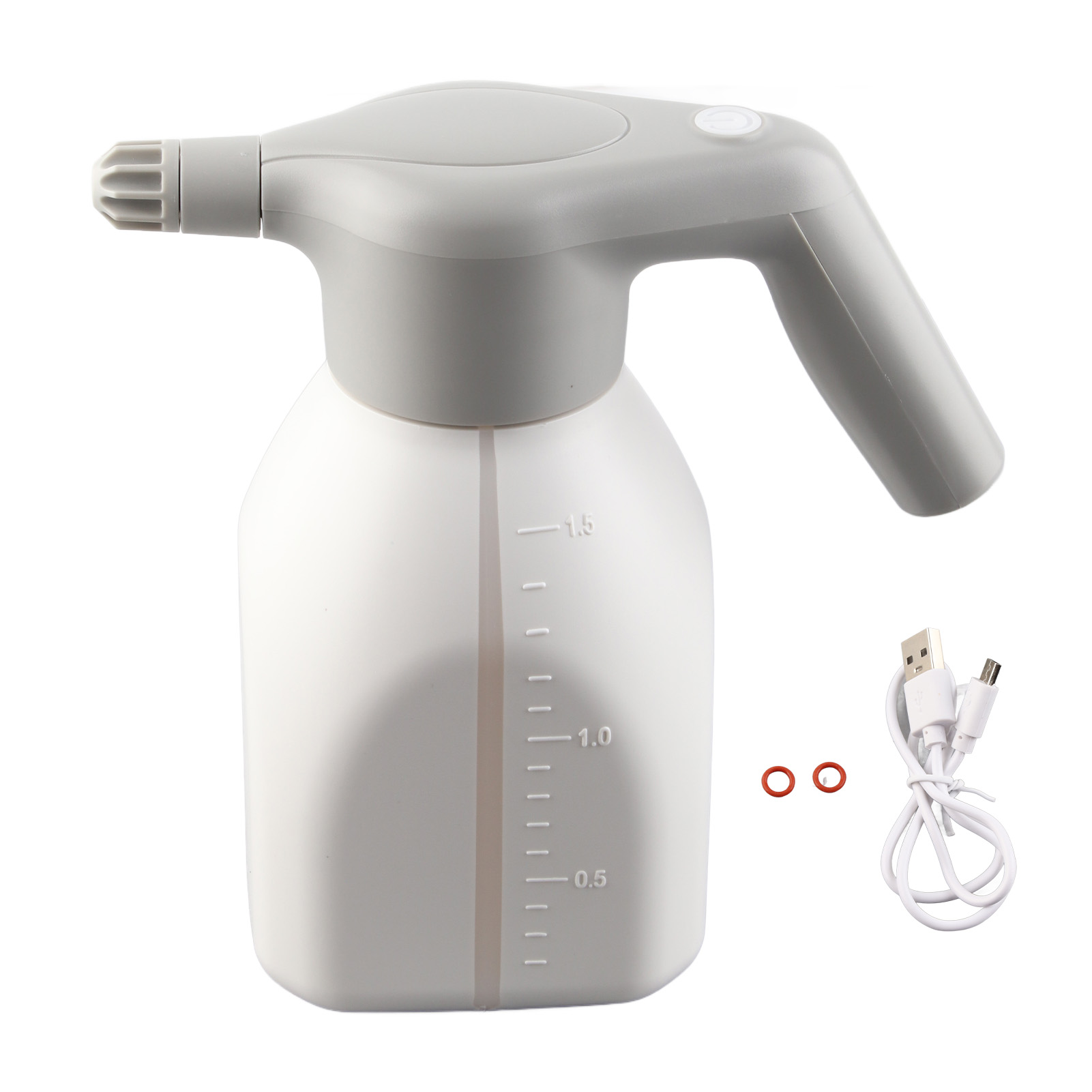 Automatischer Elektrischer Pflanzensprenger, 1,5 L, Weiß.