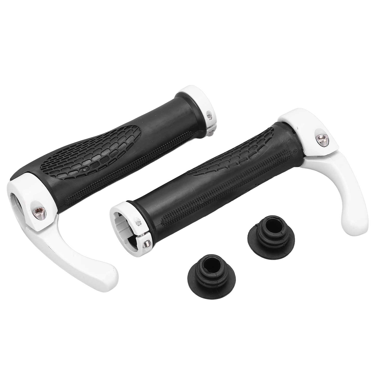 Ergonomische, Rutschfeste Fahrradlenkergriffe Mit Verriegelungsmechanismus, Weiß