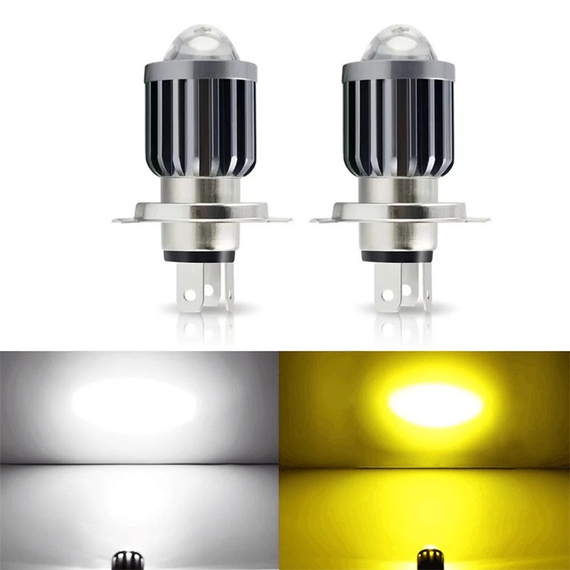 Led-lampe Für Auto-rücklicht, Bremslicht, Hohe Helligkeit, Energiesparend, Für Motorrad Und Roller, H4, Zweifarbig Weiß/gelb