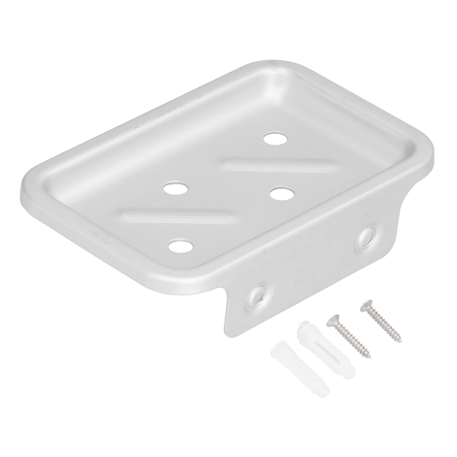 Wandmontierte Seifenschale Aus Aluminium, Küchenschwammablage, Duschablage Mit Abtropffläche, Aufbewahrungsregal Für Toilette, Studentenwohnheim, Badezimmer.