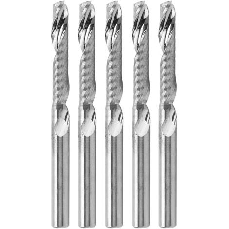 5 Einschneidige Fräser Mit Geradem Schaft, 3,175 X 2 X 17 X 38 Mm