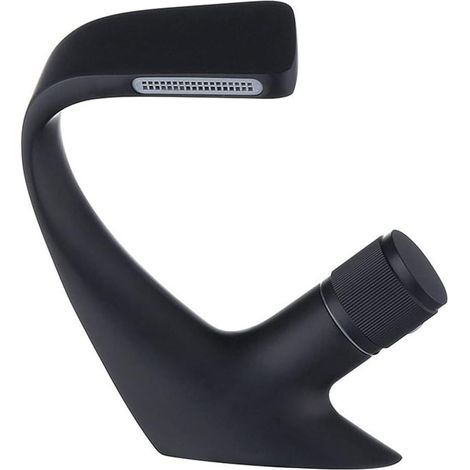 Waschbeckenarmatur Mit Wasserfallfunktion, Warm- Und Kaltwasserregulierung, Mattmessing/chromfarben, Schwarz, Mit Gesprenkeltem Griff, Schwarz
