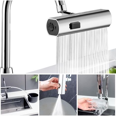 Aiducho Neue Wasserfall-küchenarmatur, Spülbeckenarmatur, 360° Schwenkbare Küchenarmatur, 3-funktions-küchenarmatur, Hochdruck-küchenarmatur