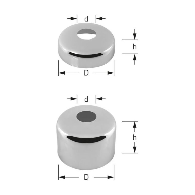 Stedo 351089 Verchromte Messing-armaturenrosette, 3/4" X 20 Mm