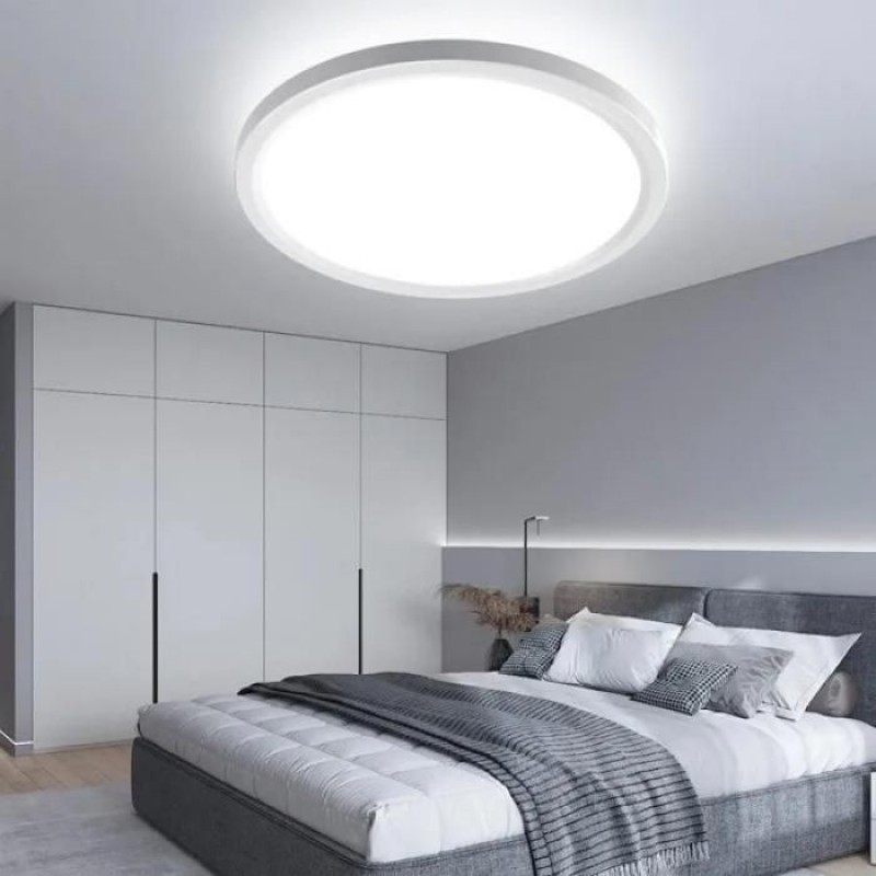 Runde Led-deckenleuchte, 24 W, 6500 K, Weißes Licht, Für Wohnzimmer, Schlafzimmer, Küche, Badezimmer, Ø 30 Cm, Kronleuchter