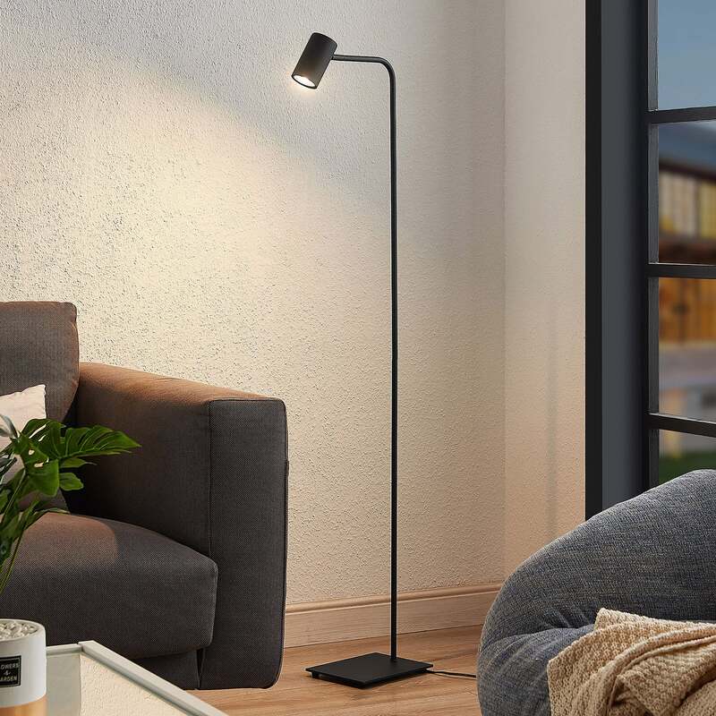 [gebraucht] B-ware Lindby Stehleuchte Sanad Led Stehlampe Lampe Schwarz 140cm Metall Gu10 Leuchte