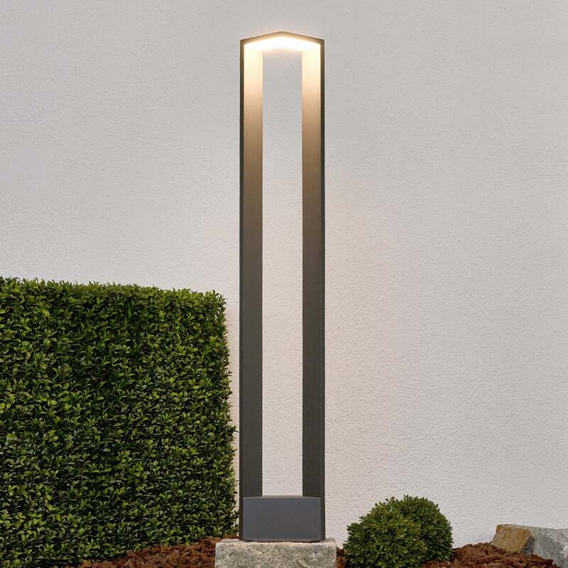 [neuwertig] B-ware Lucande Wegeleuchte Gartenlampe Jeny Led Pollerleuchte Anthrazit 100cm Ip54