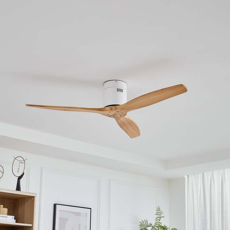 [gebraucht] B-ware Lucande Deckenventilator Vindur Weiß Holz Dc Leise Für Räume Bis 15 M²