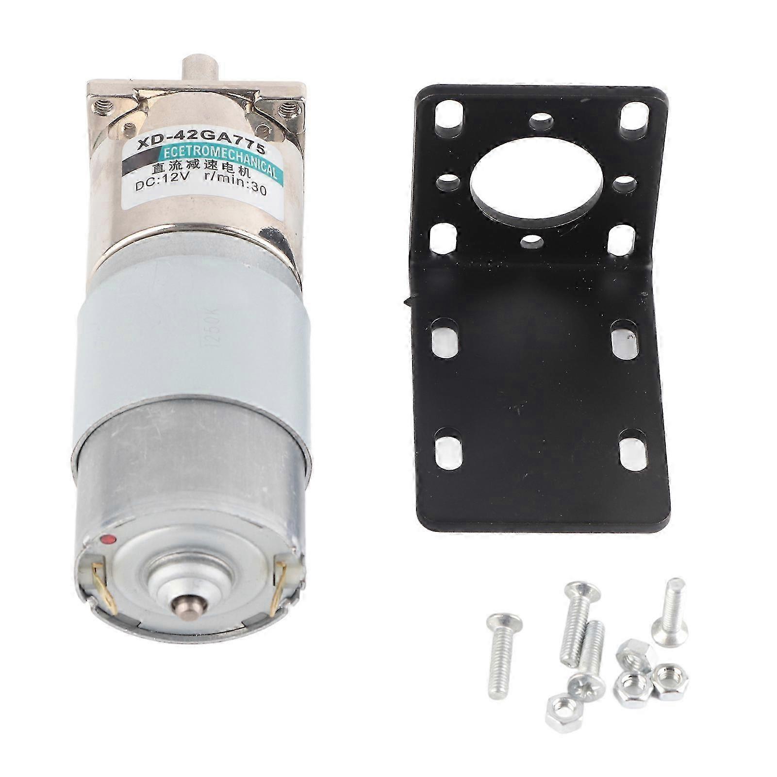 12v Dc Getriebemotor Xd42ga755, 30 U/min, Permanentmagnet, Niedrige Drehzahl, Im Uhrzeigersinn/gegen Den Uhrzeigersinn, Mit Halterung Und Sportsteuerung, Mini-getriebemotor.
