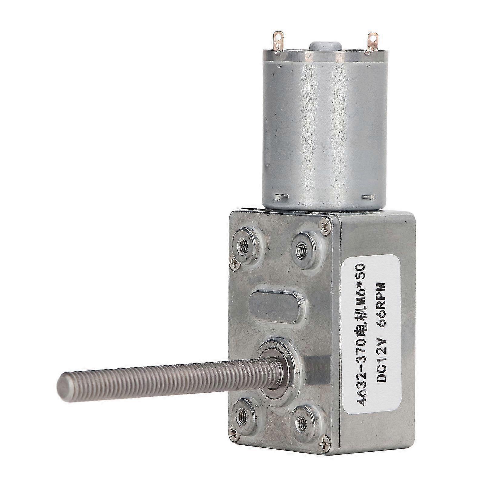 Schneckengetriebemotor, Selbsthemmend, Drehbare M6-gewindewelle, Drehzahlminderer, 12-v-gleichstrommotor, 66 U/min, Industrielle Anwendung