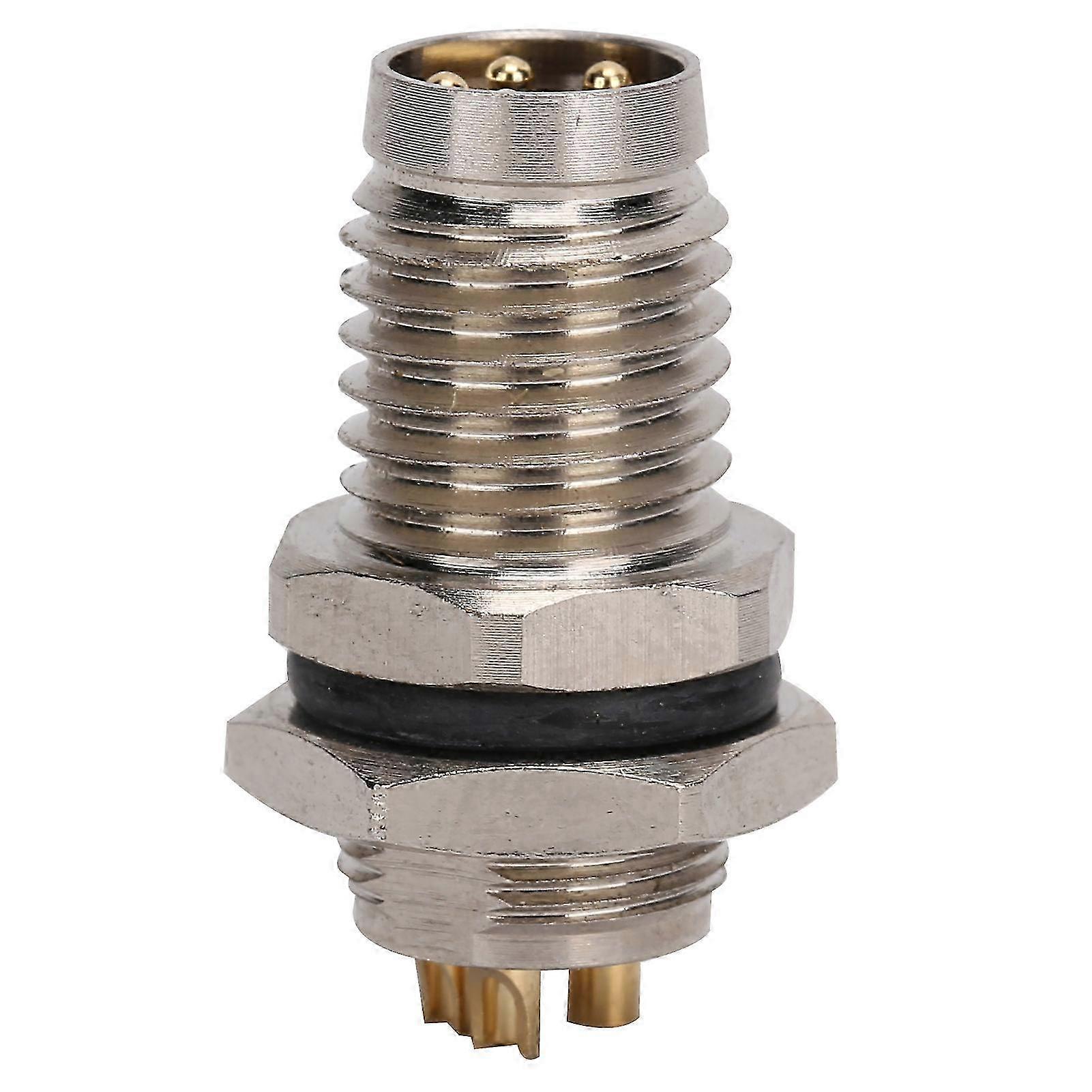 M8-luftfahrtstecker Mit 4 Pins, Ip67-metallanschluss, Vernickeltes Messinggehäuse Für Buchse