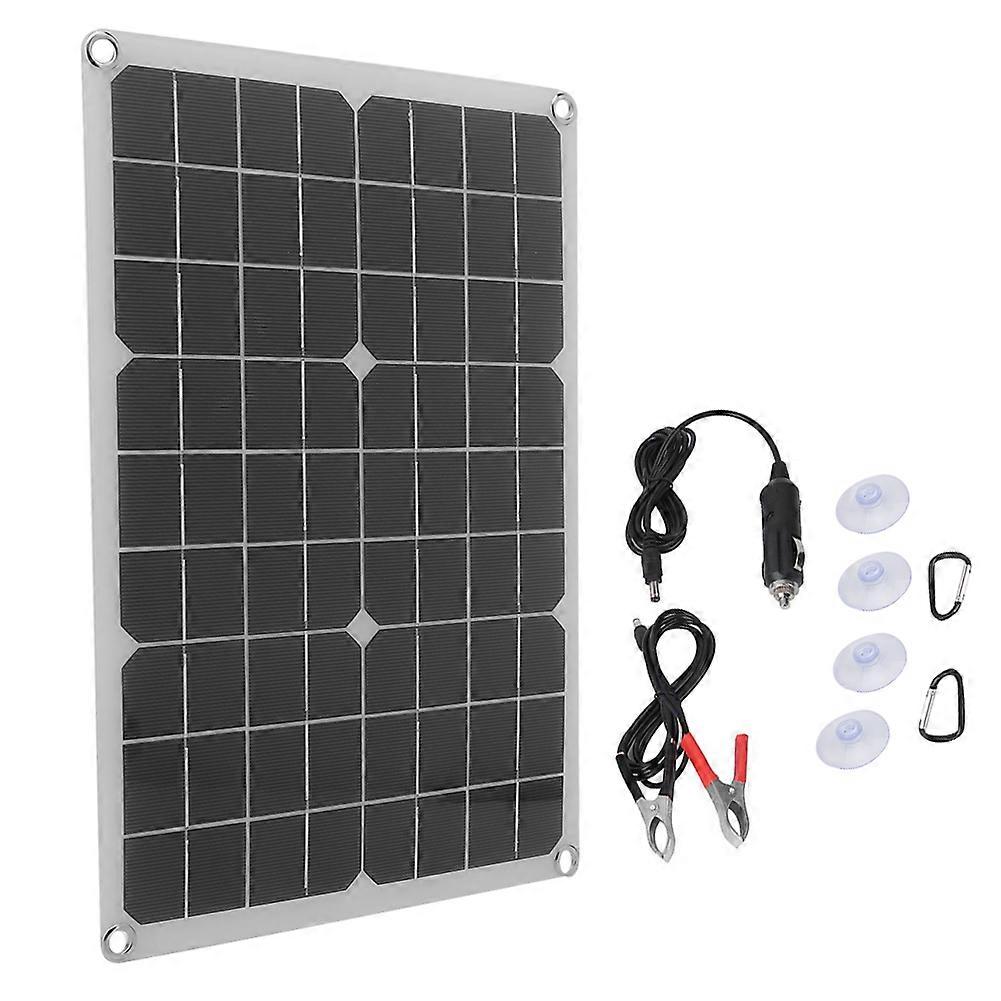 Flexibles 20w/30w Solarladegerät Für Autobatterien, Dc5521 Dual-output-usb-solarpanel, Wasserdichtes Tragbares Ladeset