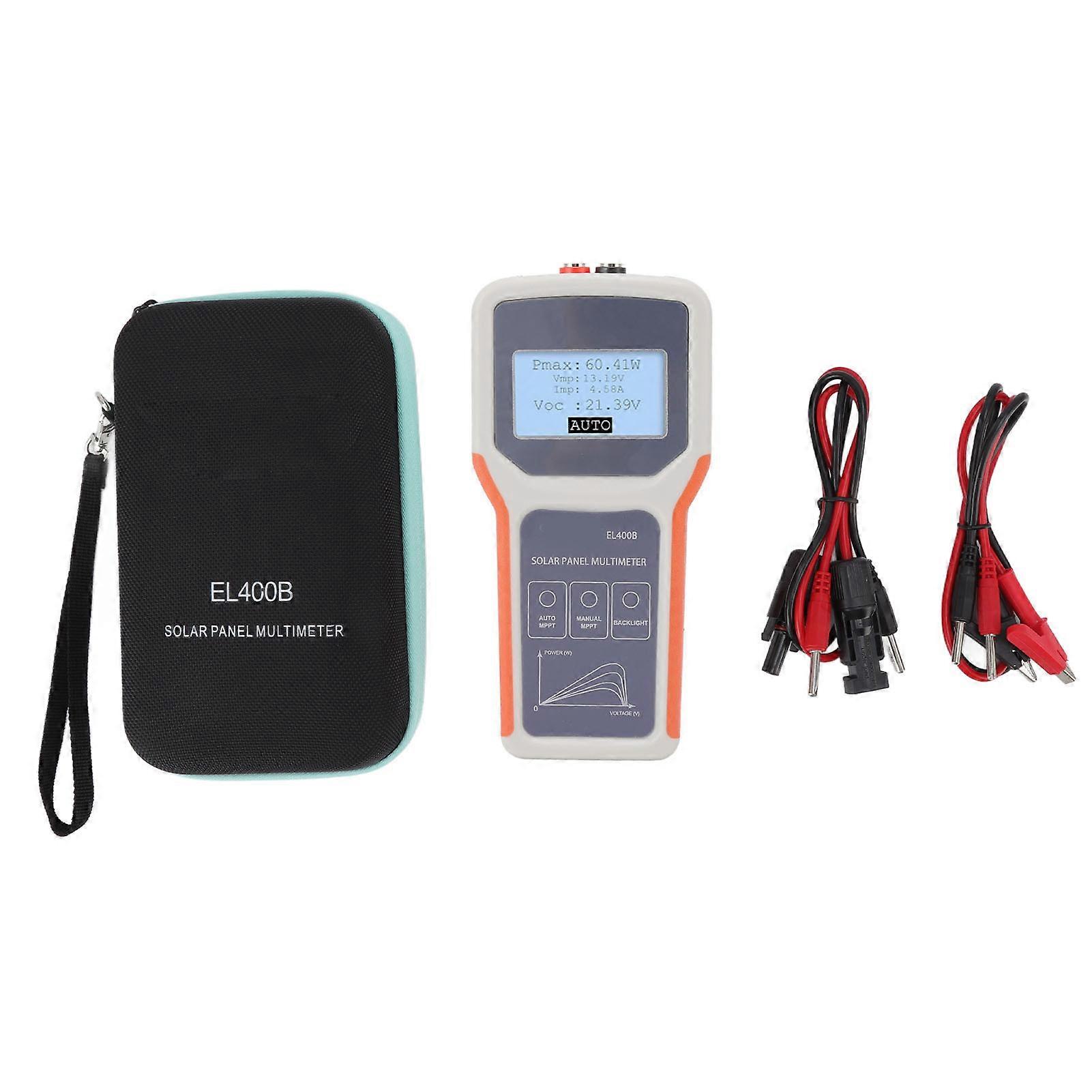 Multifunktionales Solarpanel-testgerät, Hintergrundbeleuchtetes Lcd-multimeter Für Pv-mppt, Photovoltaik-leistungsregler, Solarenergie-diagnosegerät