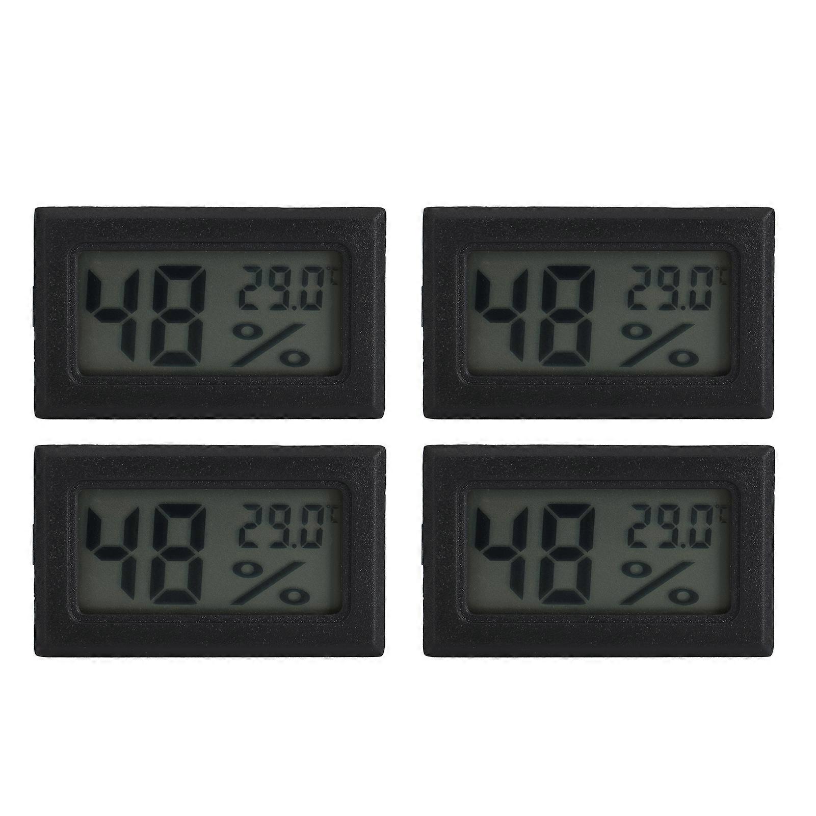 4er-pack Mini-digitalthermometer-hygrometer Mit Integrierter Anzeige Für Innentemperatur Und Luftfeuchtigkeit, Präziser Digitaler Sensor