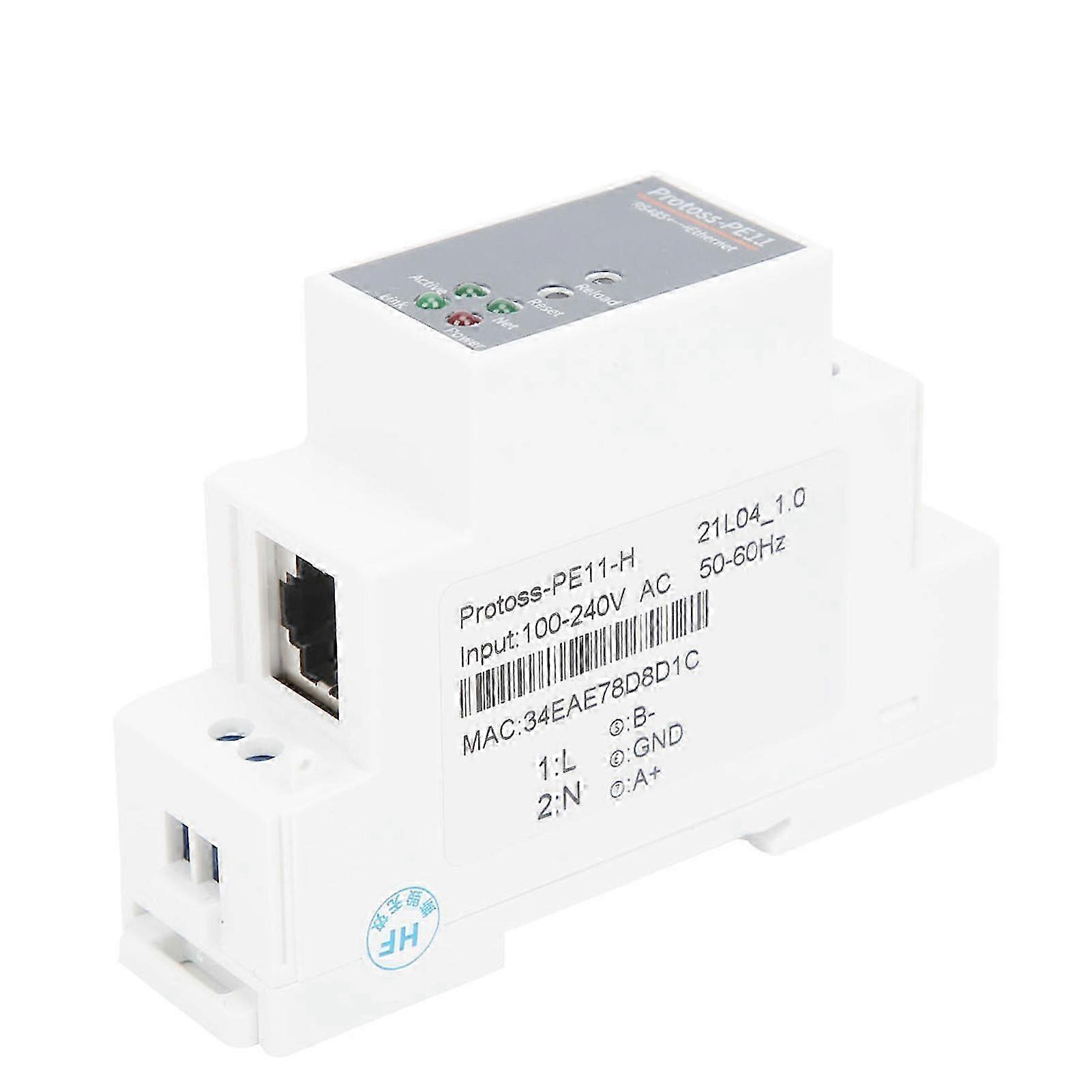 Rs485-zu-ethernet-konverter, Serieller Din-schienen-server, 100-240vac Industrierouter, Modell Pe11-h, Freertos-kompatibel, Für Automatisierung Und Telemetrie.