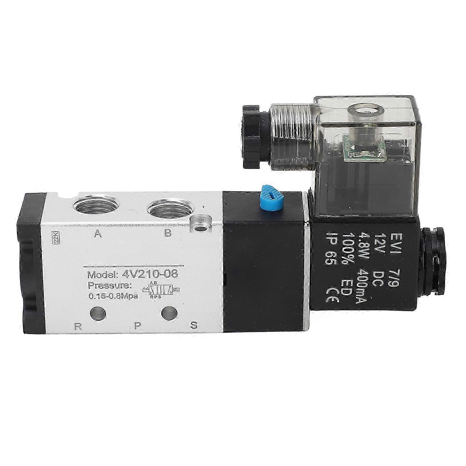 Berm 5/2-wege-pneumatik-magnetventil, 12v Dc Elektromagnetische Steuerung, 2-positionen-verteiler, Industrielle Steuerung, Magnetventil.