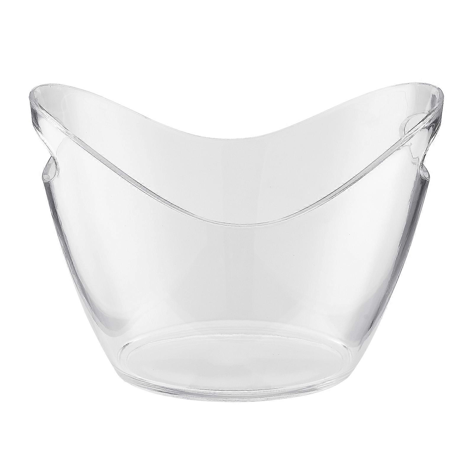 4-liter-eiskübel Aus Transparentem Acryl Mit Tragegriff Für Buffets, Grillabende, Camping Und Picknicks