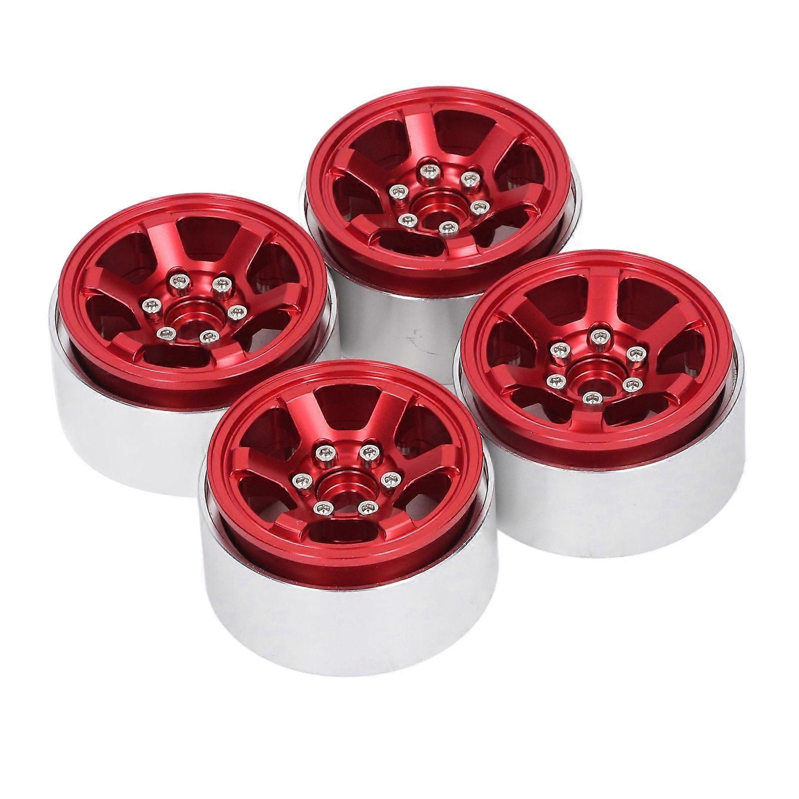 4 Stück 1,9-zoll-cnc-leichtmetallfelgen Für Rc-crawler, Aluminium-beadlock-naben, Scx10 Axial-ersatz, Hsp-kompatibel