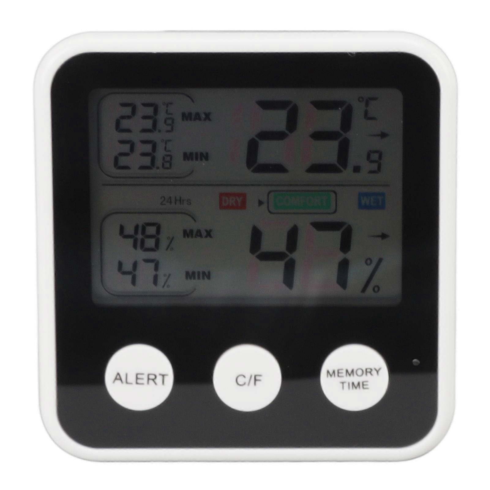 3,7-zoll-lcd-innenthermometer Mit Hoher Präzision, Komfortanzeige Und Feuchtigkeitssensor Für Zuhause, Küche Und Büro.