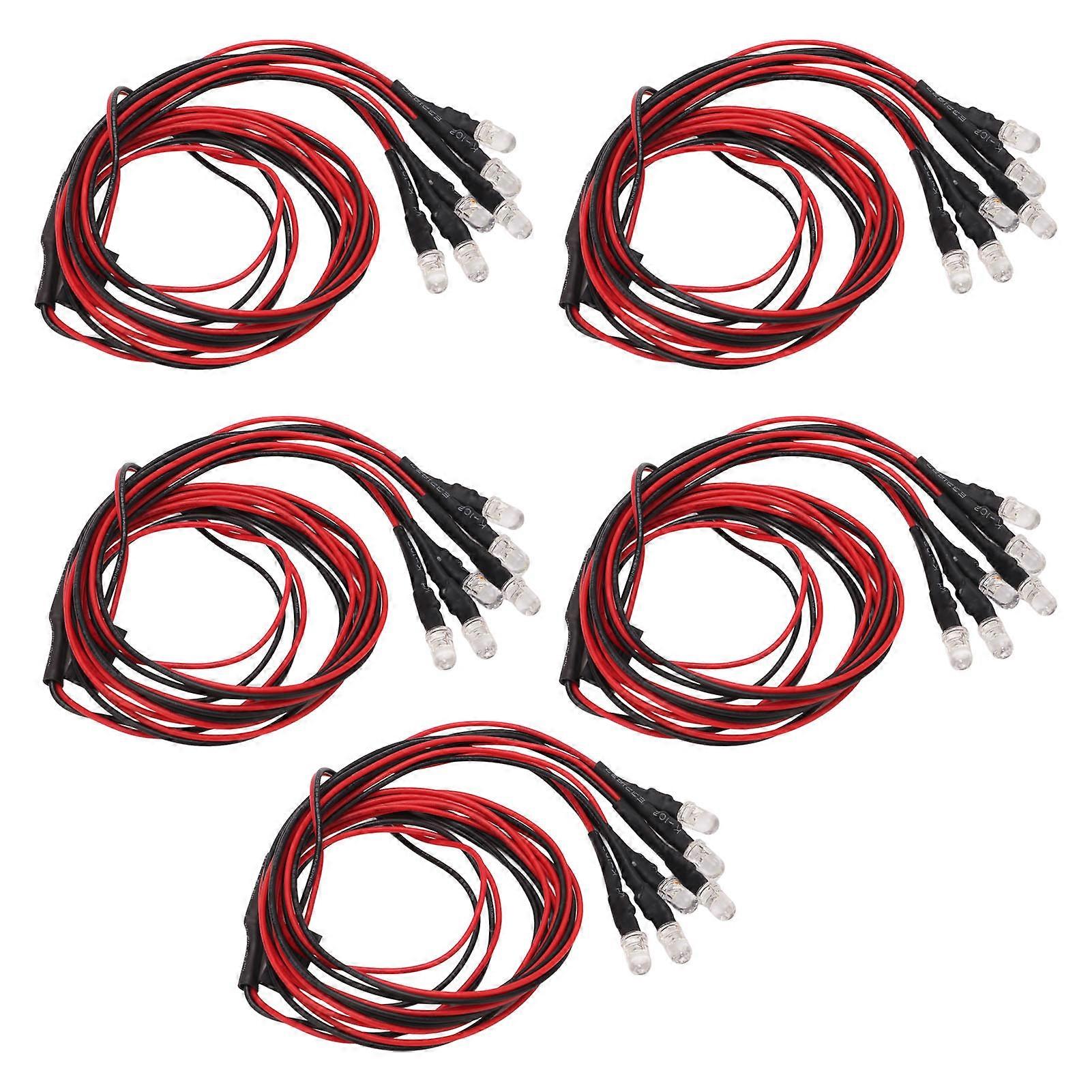 5-teiliges Rc-led-set, 63 Cm (24,8 Zoll), 6 Leds Pro Element, Robustes Silikon, Einfache Bedienung, 6-led-beleuchtung Für Den Kofferraum Von Rc-autos Und Flugzeugen