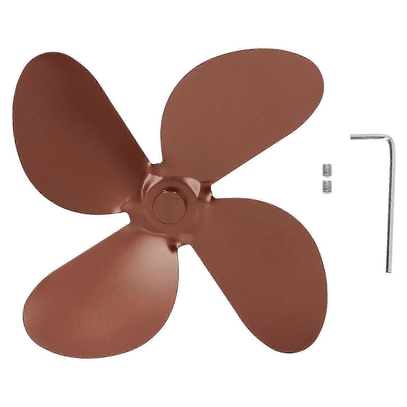 Ofenlüfterflügel Aus Aluminiumlegierung, 4er-set Mit Inbusschlüssel Und Schrauben, Ersatzteil, Bronzefarben