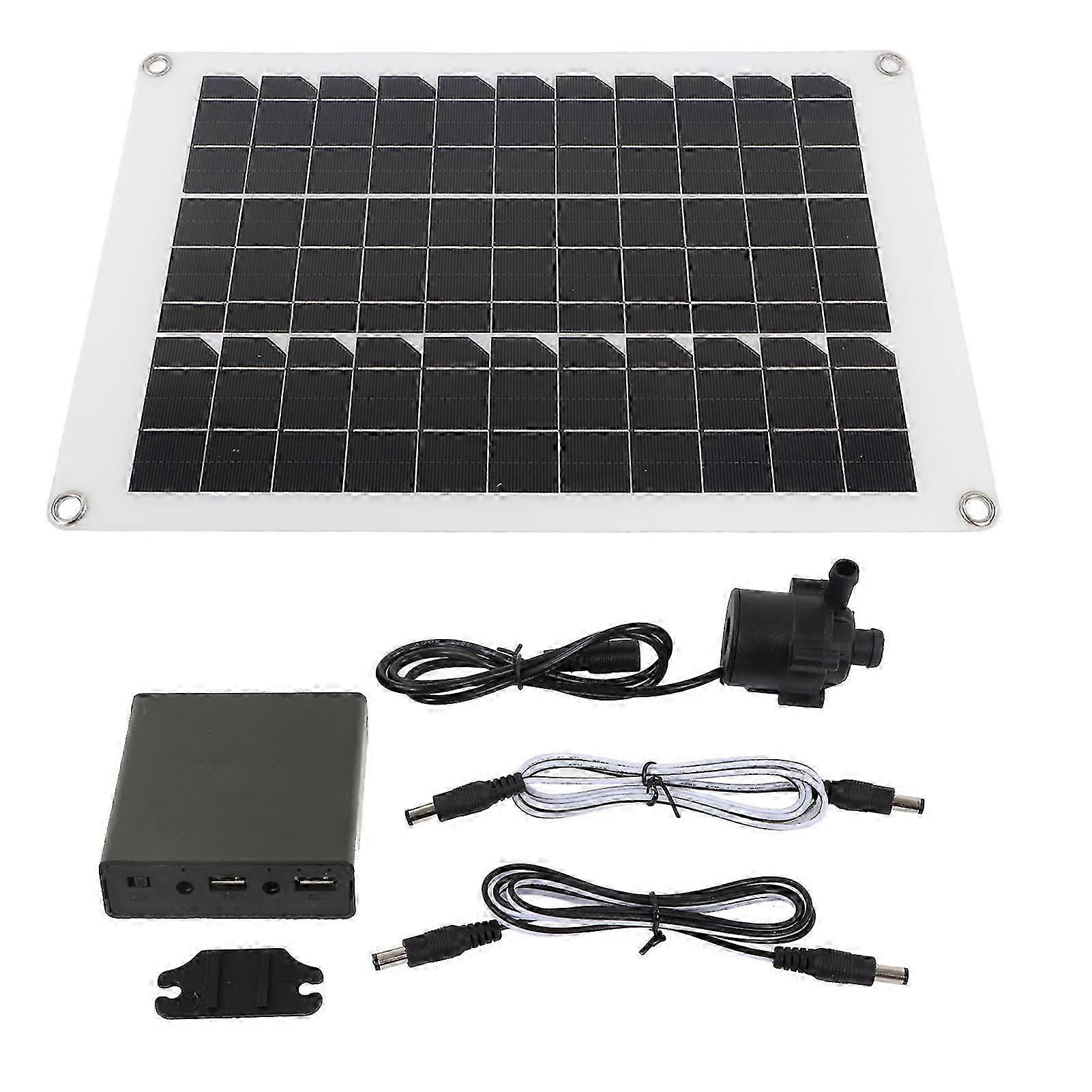 20-w-solarwasserpumpe Mit Panel, Leise 12-v-tauchpumpe Für Vogelteiche, Teiche, Gärten Und Hydrokultur
