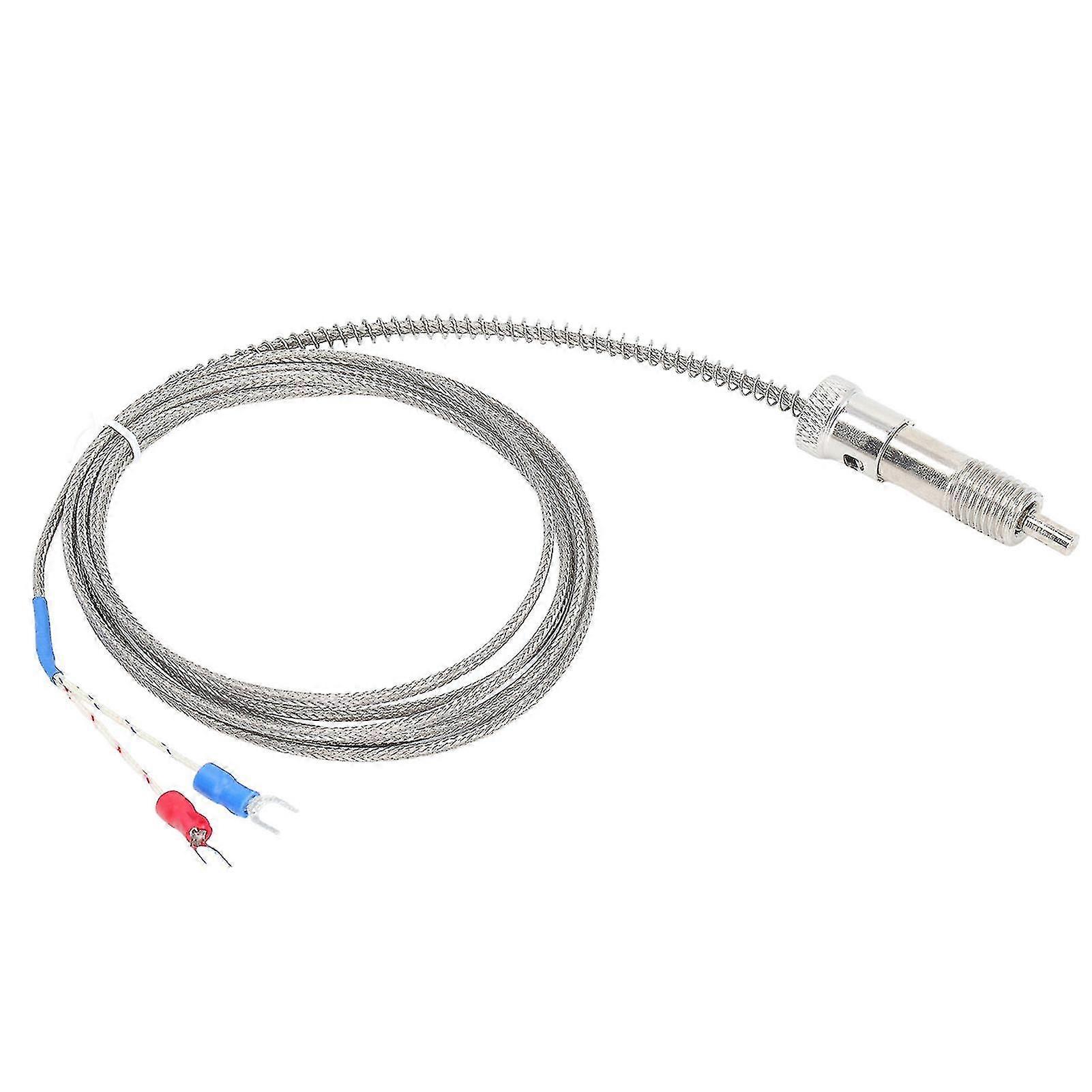 Thermoelement Typ K Temperaturfühler 0-400°c, M12 Gewinde, Druckfeder, 4 M (13,12 Ft) Kabel, Hochpräziser Industrieller Temperatursensor.