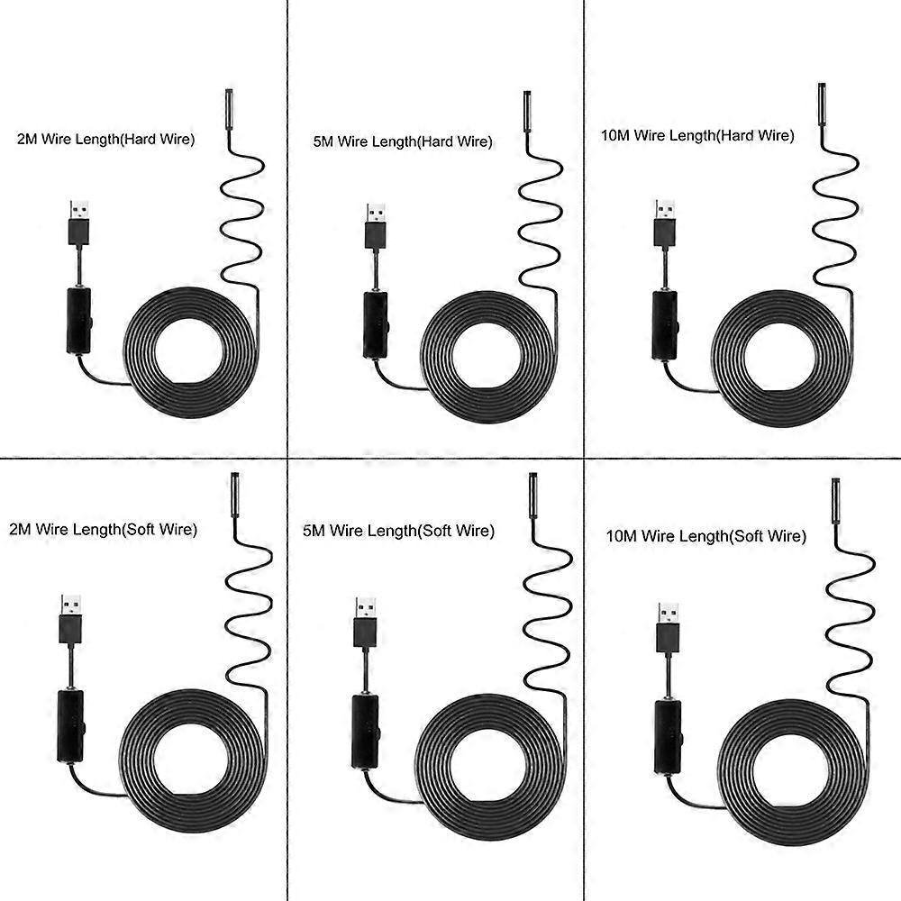 Ip67 Wasserdichte Endoskopische Industrieinspektionskamera, 8-mm-objektiv, 8 Eingebaute Leds, Usb-endoskop Für Die Visuelle Inspektion.