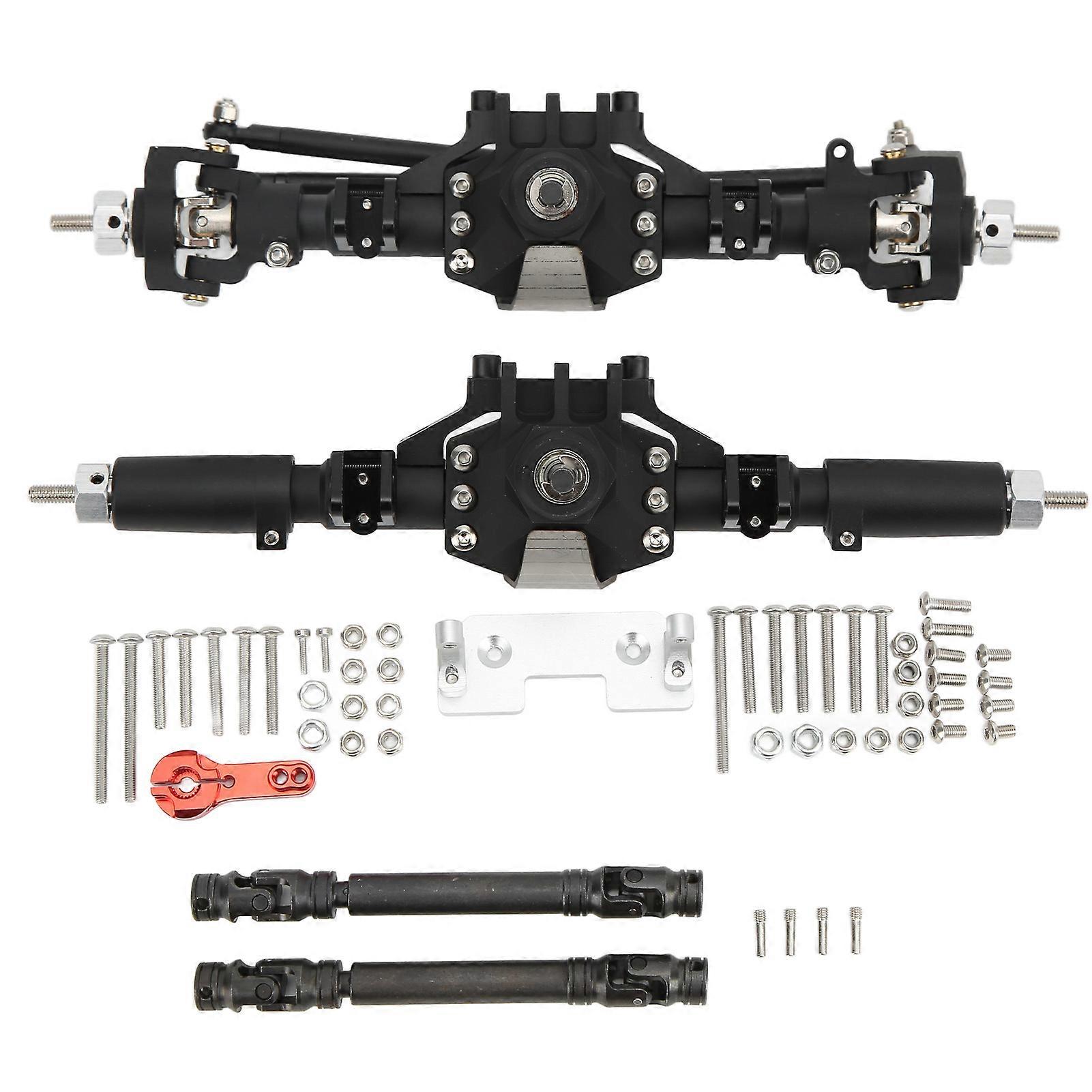 Komplette Cnc-gefräste Vorder- Und Hinterachse Aus Aluminiumlegierung Für Axial Scx10ii, Hochleistungs-ersatzkit