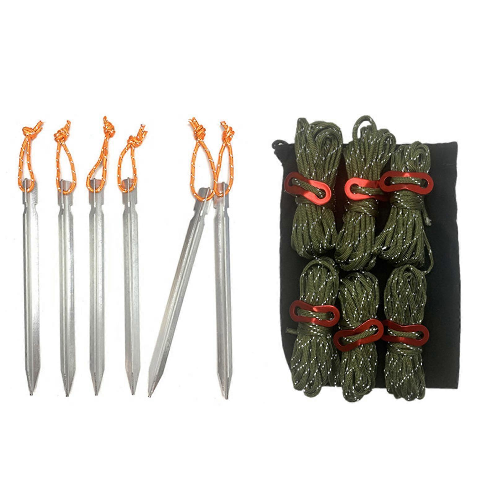 Zeltseil, Heringe Und Reflektierende Schlaufen, Outdoor-camping-set Mit Aufbewahrungstasche