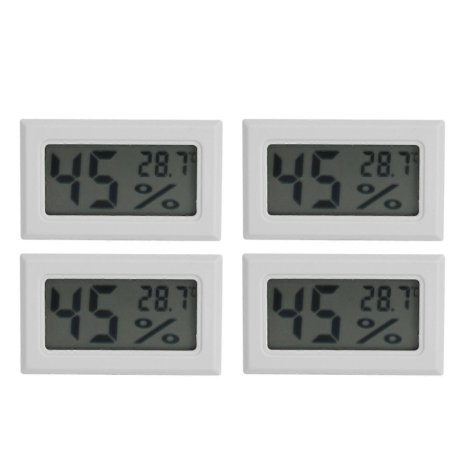 4-teiliges Integriertes Digitales Thermometer-hygrometer, Sensor Für Innentemperatur Und Luftfeuchtigkeit, Kompaktes Gerät Mit Led-anzeige, Präzise Messung Für Zuhause Und Büro