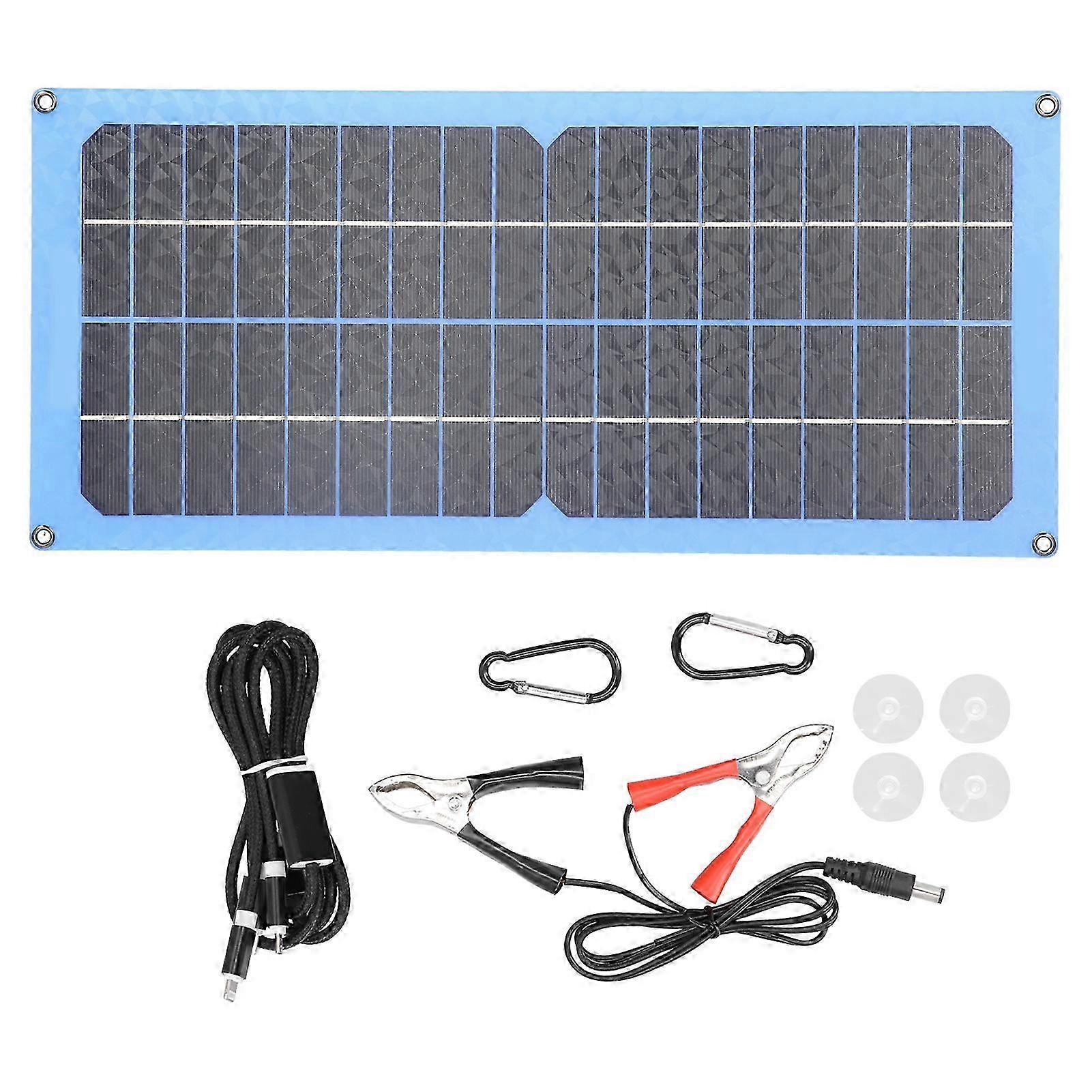 15w 18v Flexibles Solarpanel Tragbares Wiederaufladbares Photovoltaik-set Für Camping, Wohnwagen Und Wandern