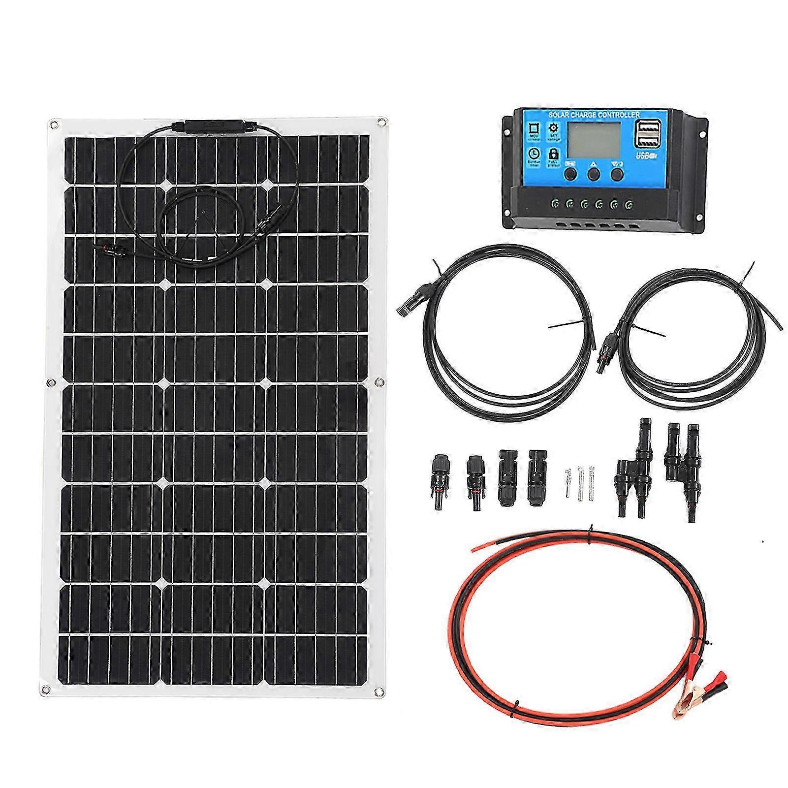90w Wasserdichtes, Monokristallines, Flexibles Solarmodul Mit Kabel, Photovoltaiksystem Für Den Außenbereich