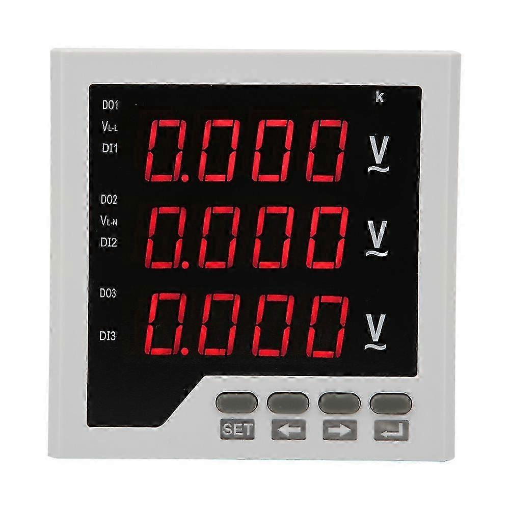 Dtm-av96 Led-digitalvoltmeter, 3-phasen-digitalanzeige, 450-v-wechselspannungsmessung, Programmierbar, Din-schienenmontage, Hohe Genauigkeit, Industrielle Anwendung