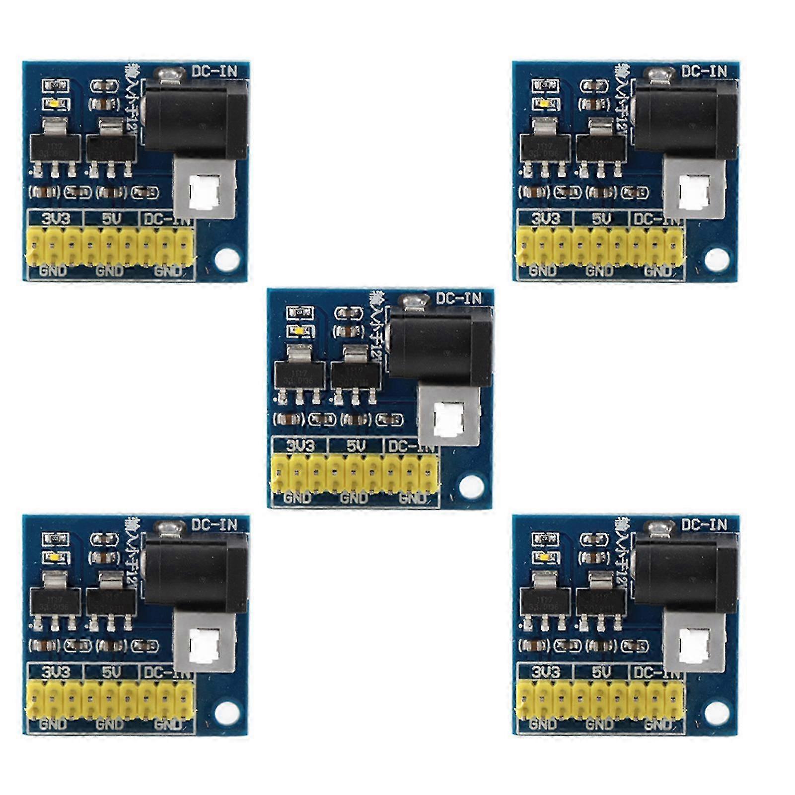 5-teiliges Netzteilmodul, 12v Dc Eingang, 3,3v/5v/12v Ausgang, Geregelter Spannungswandler, Für Elektronik- Und Diy-projekte.