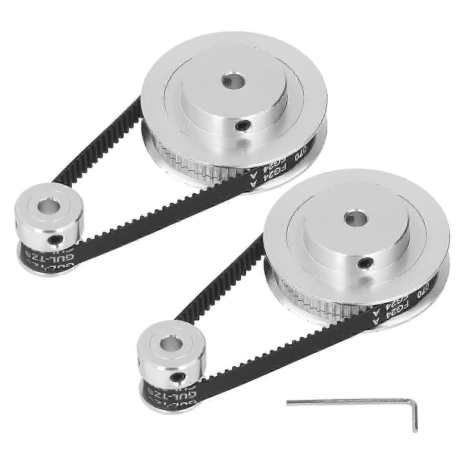 Satz Mit 2 Gt2-zahnriemenscheiben Aus Aluminium Für 200-mm-synchronriemen, 6 Mm Breit, 5 Mm Bohrung, 2er-packung