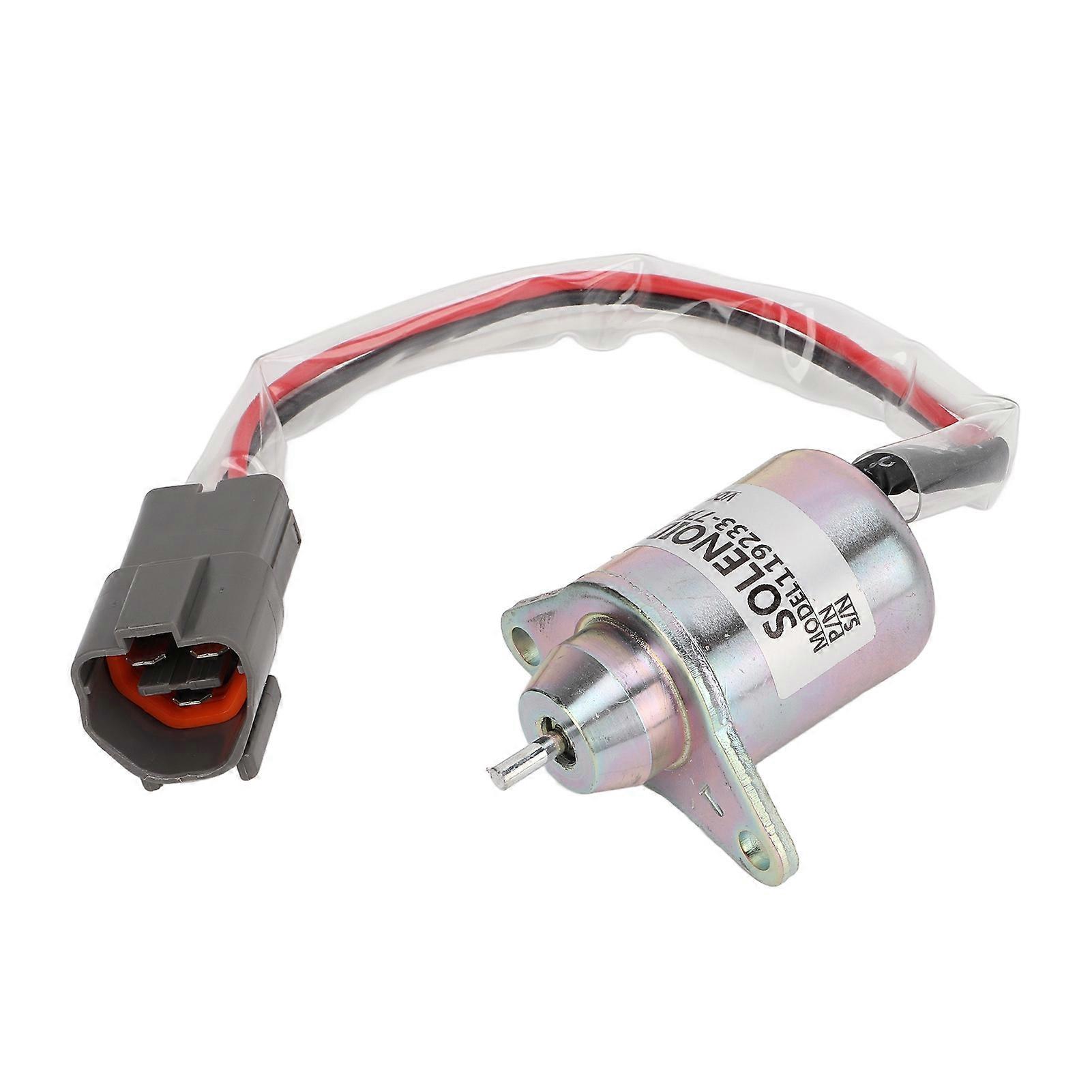 3-poliges 12v-metall-kraftstoffabsperrmagnetventil 119233-77932, Kompatibles John Deere Ersatzteil, Motorabschaltventil.
