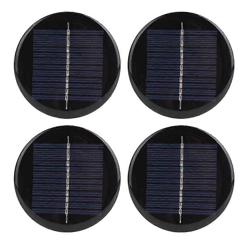 6v 80mm Polykristallines Solarmodul, 4er-pack Runde Photovoltaikzellen, Tragbar Und Stabil