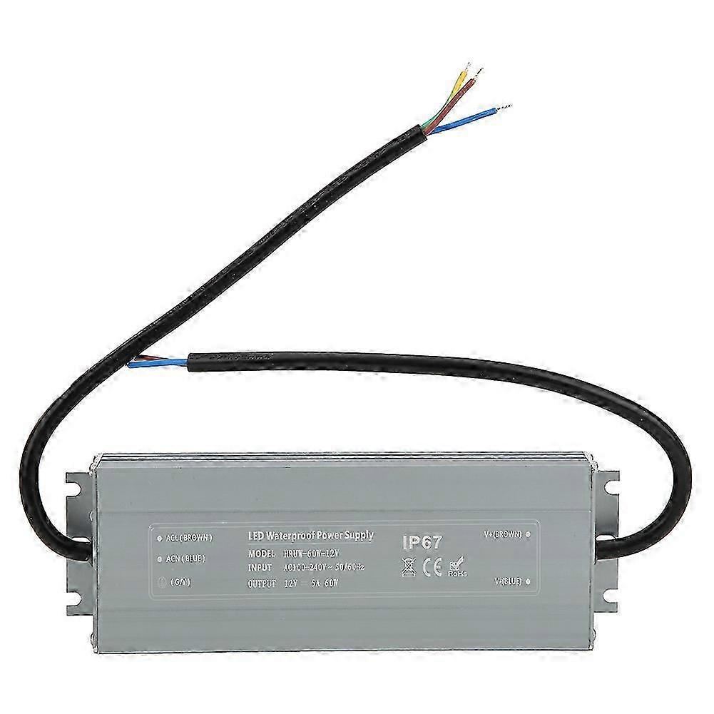 12v 60w Hruw Ip67 Wasserdichtes Led-streifen-netzteil/transformator-treiber Für 100-240vac
