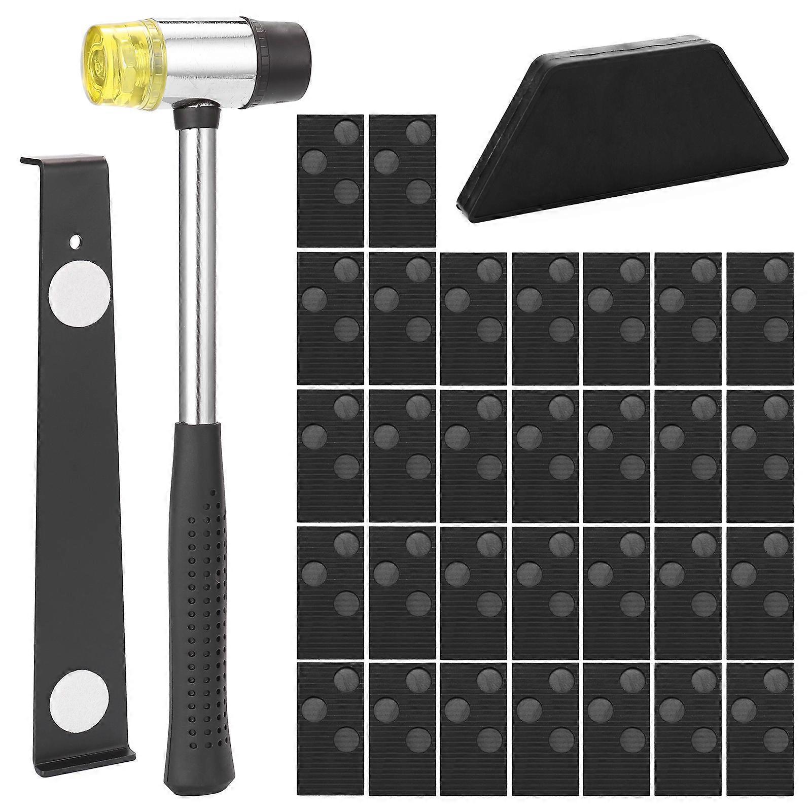 Verlegeset Für Laminatböden, Parkettverlegewerkzeug, Unterlegscheiben-set Und Schlagklotz Für Die Verlegung Von Holzdielen, Komplettes Set Für Die Verlegung Von Bodenbelägen.