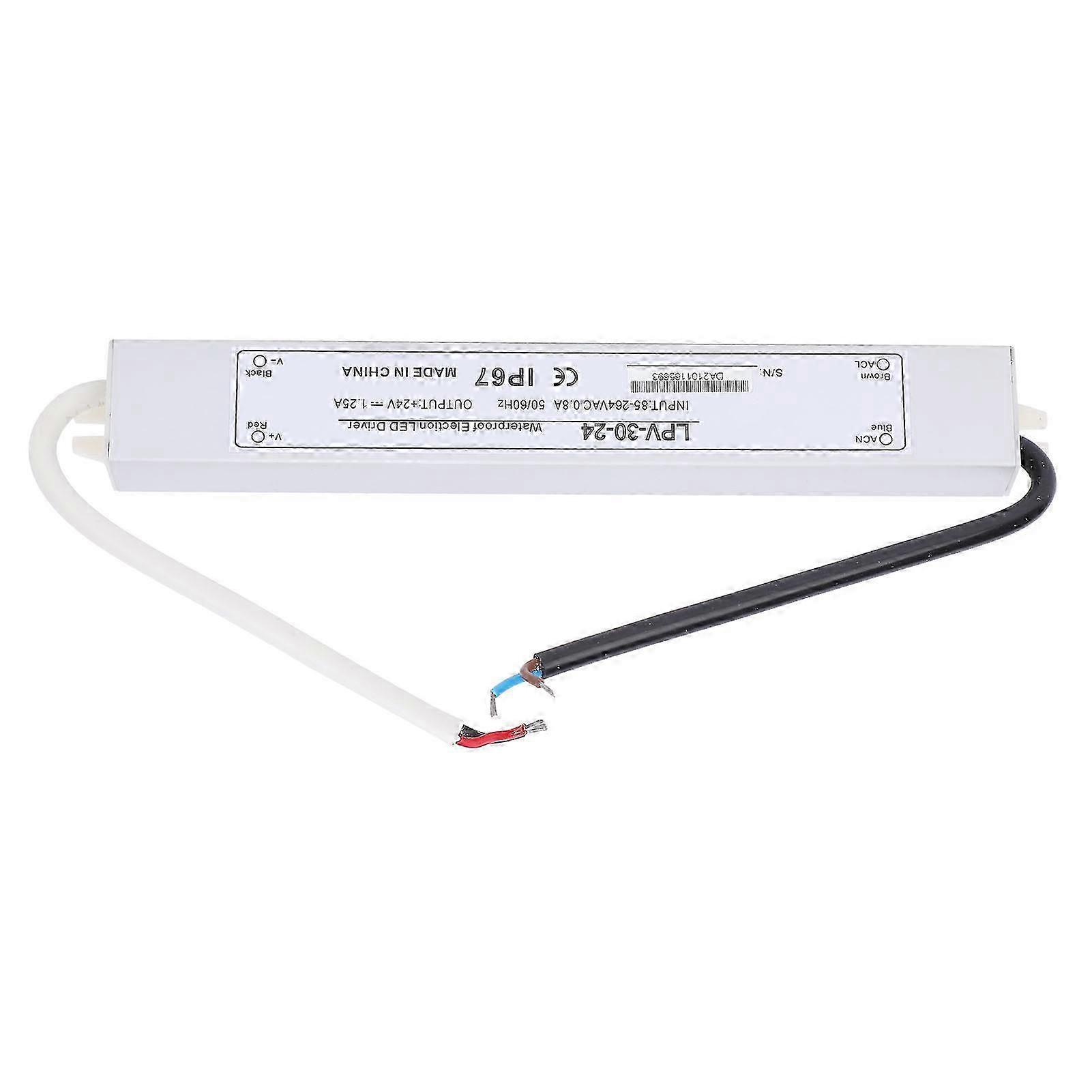 Berm 30w 24v Dc Wasserdichtes Netzteil, Aluminium-led-treibertransformator, Wasserdichtes Netzteil Für Den Außenbereich, 24 Volt 30 Watt Wandler, Ip67 Lpv-30-24.