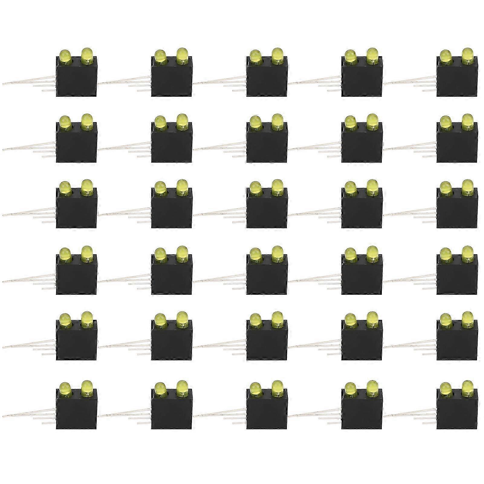 100 Stück 3-mm-doppelloch-led-fassungen Für Industrieanzeigen Mit Sockel, Grünes Anzeigelampenzubehör