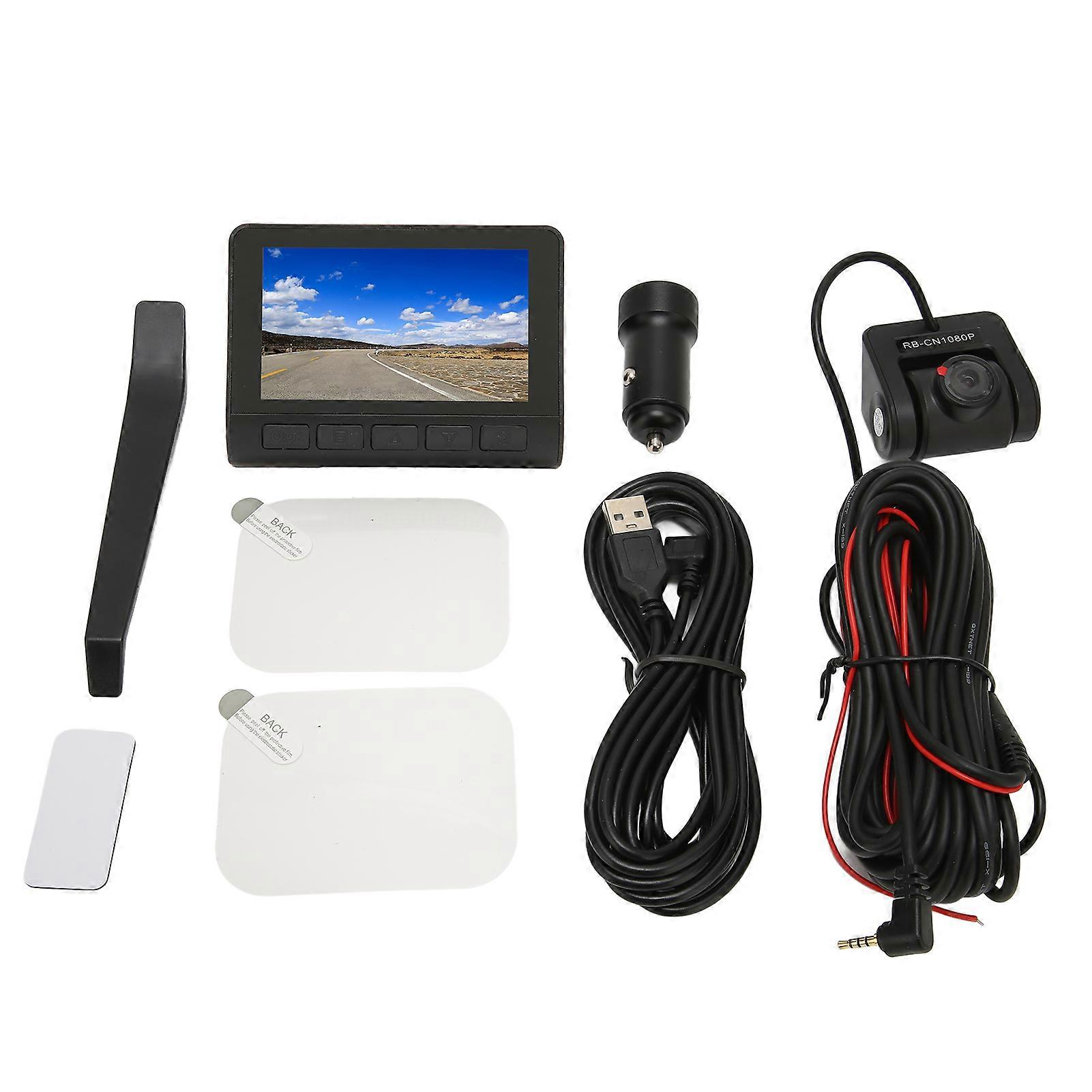 Duale 3-zoll-ips-dashcam, Nachtsicht, 170°-weitwinkel, Hd-autofahrrekorder