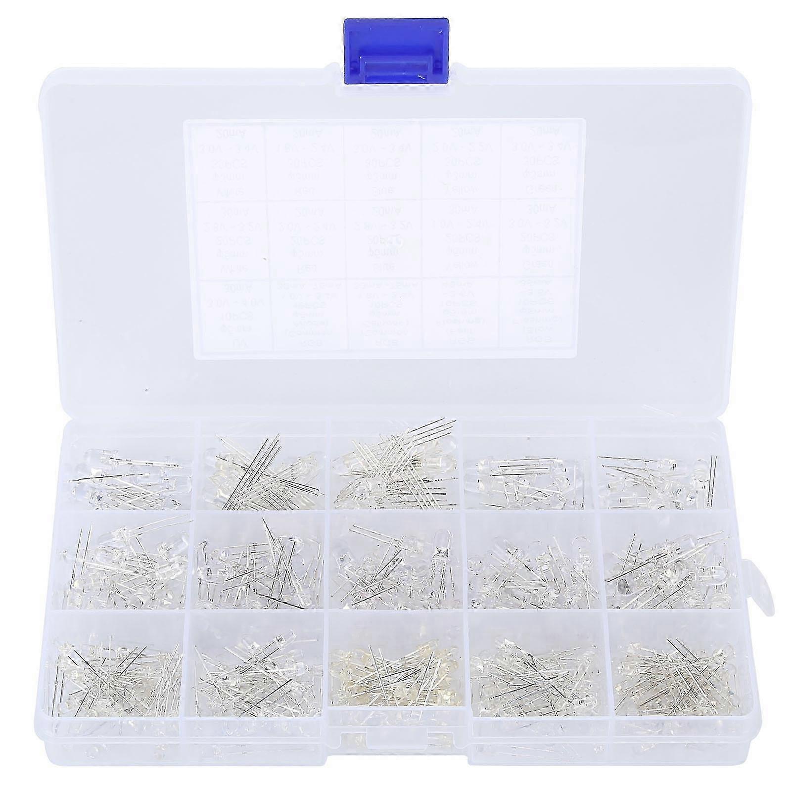 Packung Mit 300 Energiesparenden Mini-watt-leds In Tropfenform Mit Runden Köpfen, Ideal Für Elektronik-bastelprojekte, Dekorative Beleuchtung Und Kreative Lichtgestaltung.