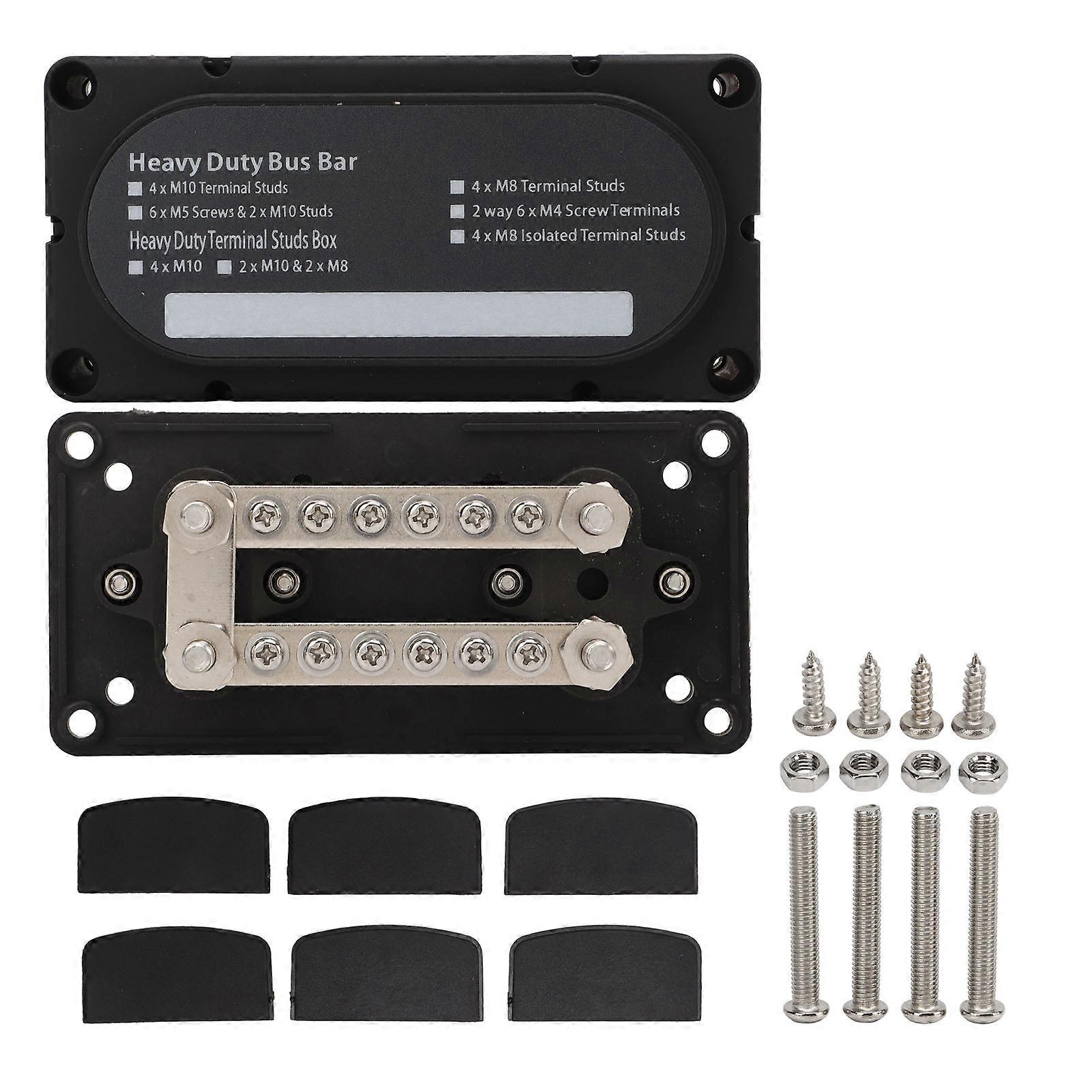 4-poliger 100-a-doppelsammelschienen-hochleistungs-universal-stromverteilerblock Für 12-48-v-fahrzeuge, Wohnmobile Und Boote