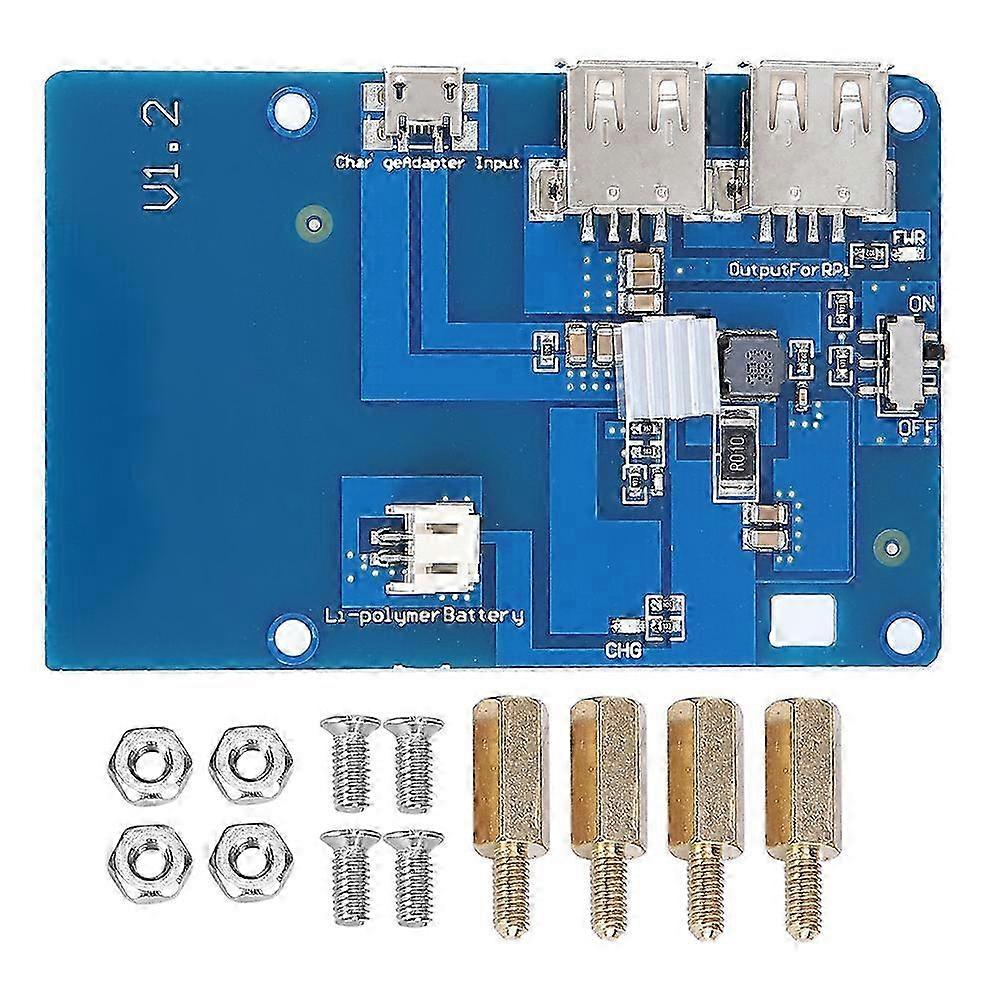 Externes Usv-lipo-netzteil Für Raspberry Pi3, Erweiterungsplatine Mit Zwei Usb-anschlüssen, Integrierter Backup-batterie, Unabhängigem Ausgang, Tragbares Stromaggregat.
