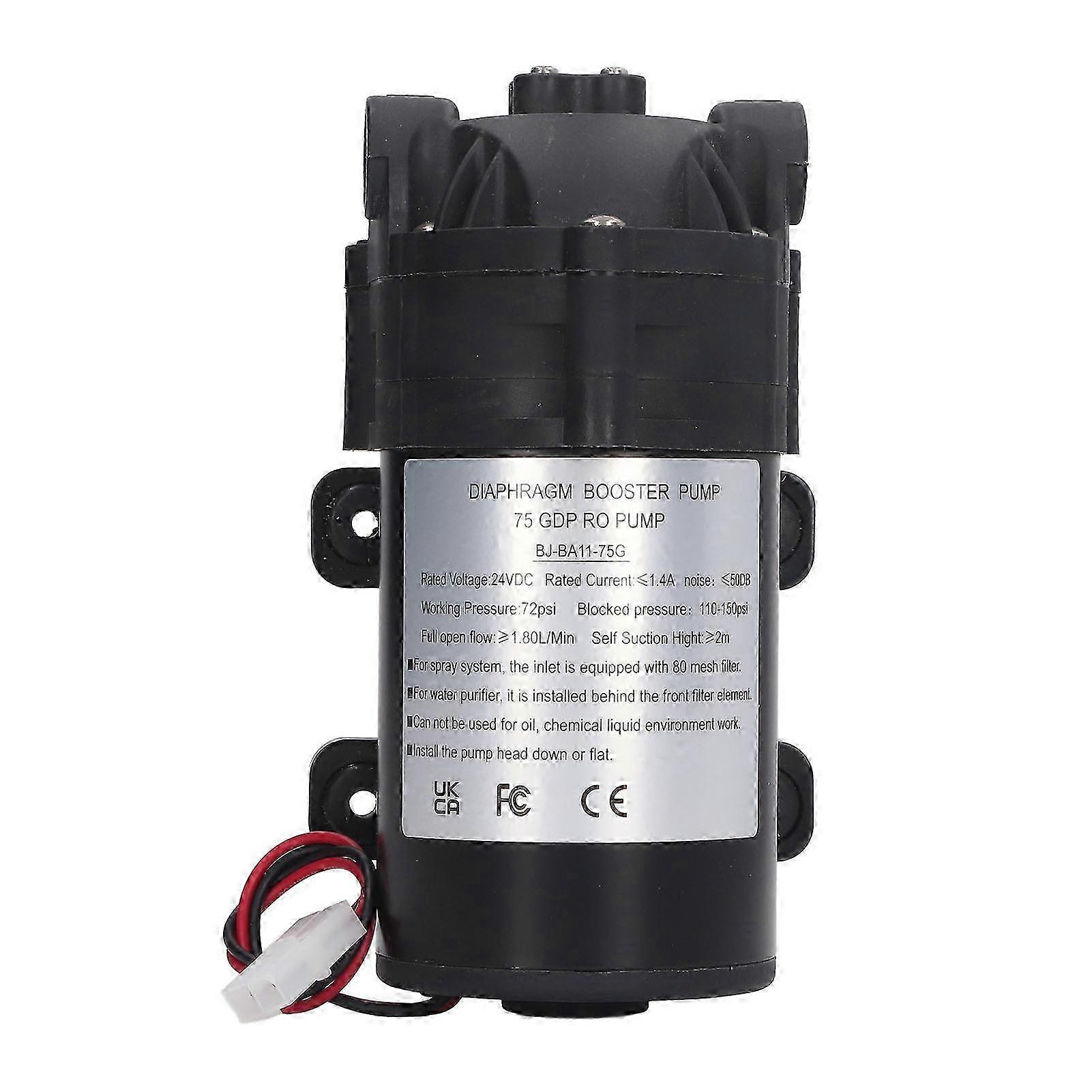 75g Membranpumpe, 24v 36w Industrie-druckerhöhungspumpe, 3/8 Zoll Innengewinde, Für Druckwassersysteme, Hochleistungs-hebegeräte.