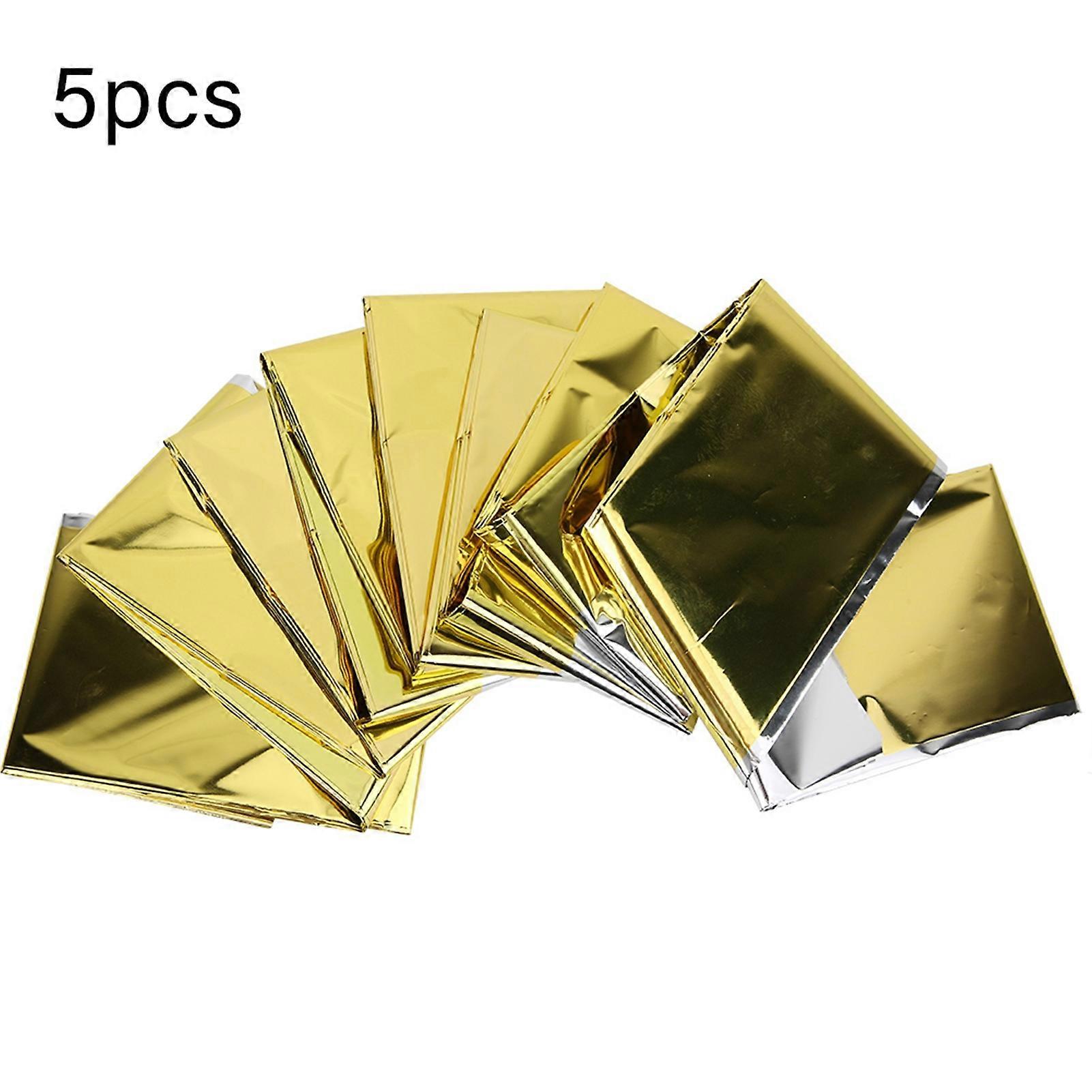 5-teiliges Set Wasserdichter, Reflektierender Notfalldecken Für Outdoor-aktivitäten Wie Camping, Wandern, Rettungseinsätze, Erdbeben Und Erste-hilfe-sets