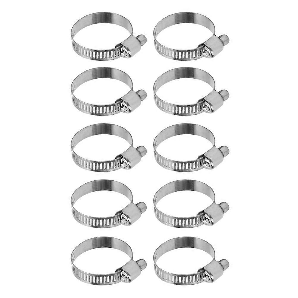 10-teilige Schlauchschelle Aus Edelstahl, Flexible Schelle Für Rohre Mit 20-35 Mm Durchmesser, Robustes Befestigungszubehör Für Rohre Und Fittings.