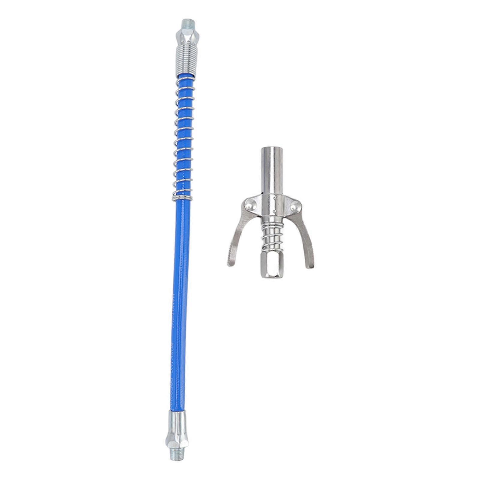 Hochdruck-handschmiernippel Mit Doppelter Verriegelungsverbindung, 30,5 Cm Flexiblem Schlauch, G1/8 Außengewinde, Für Fettpresse Und Professionelles Werkzeug.